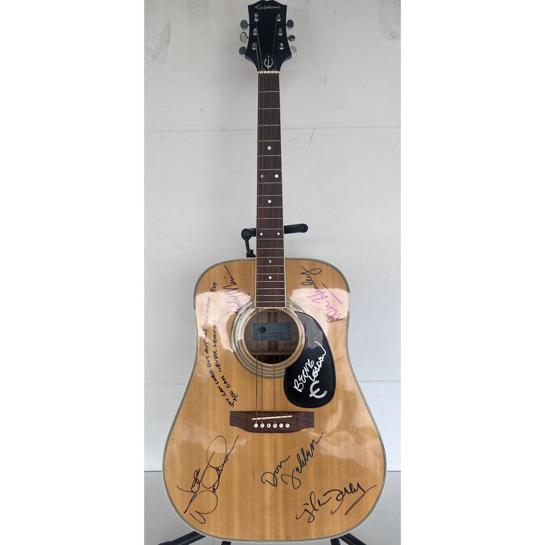 Don Henley , Glenn Frey, Joe Walsh, Randy Meisner,  Bernie Leadon, Don Felder  Eagles one of a kind acoustic guitar signed with proof.