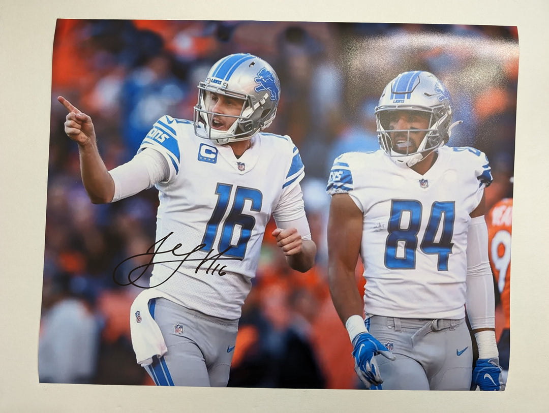 Detroit Lions Jared Goff 16x20 photo signed with proof