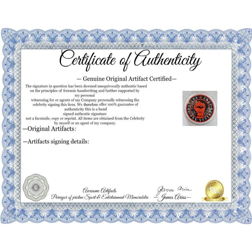 Tom Morello Zach de la Rocha Rage Against the Machine 10-in one-of-a-kind drumhead signed with proof Awesome Artifacts