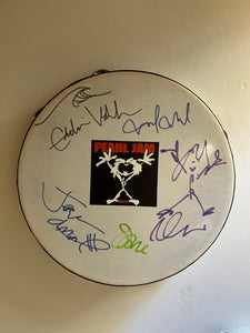 Eddie Vedder Pearl Jam 14-inch tambourine signed with proof