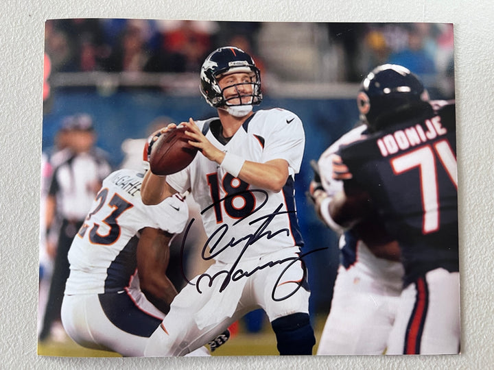 Peyton Manning Denver Broncos 8x10 photo signed with proof