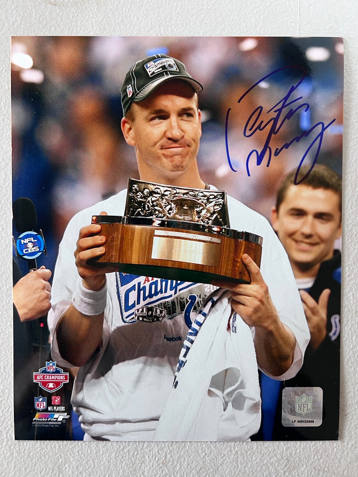 Peyton Manning Indianapolis Colts 8x10 photo signed with proof