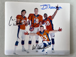 Peyton Manning, Demaryius Thomas, Eric Decker, Wes Welker 8x10 photo signed