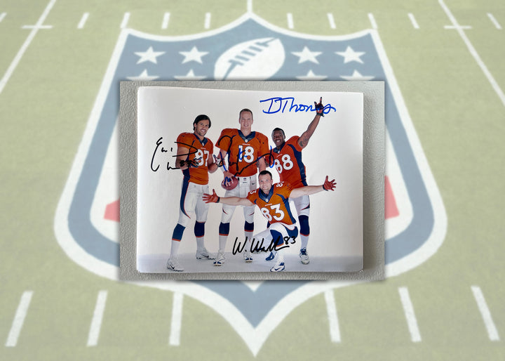 Peyton Manning, Demaryius Thomas, Eric Decker, Wes Welker 8x10 photo signed