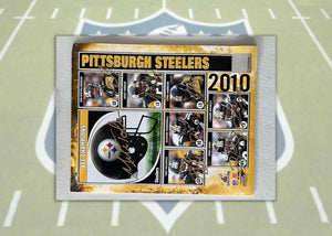 Pittsburgh Steelers Mike Tomlin, Ben Roethlisberger, Troy Polamalu, Hines Ward 8x10 photo signed with proof