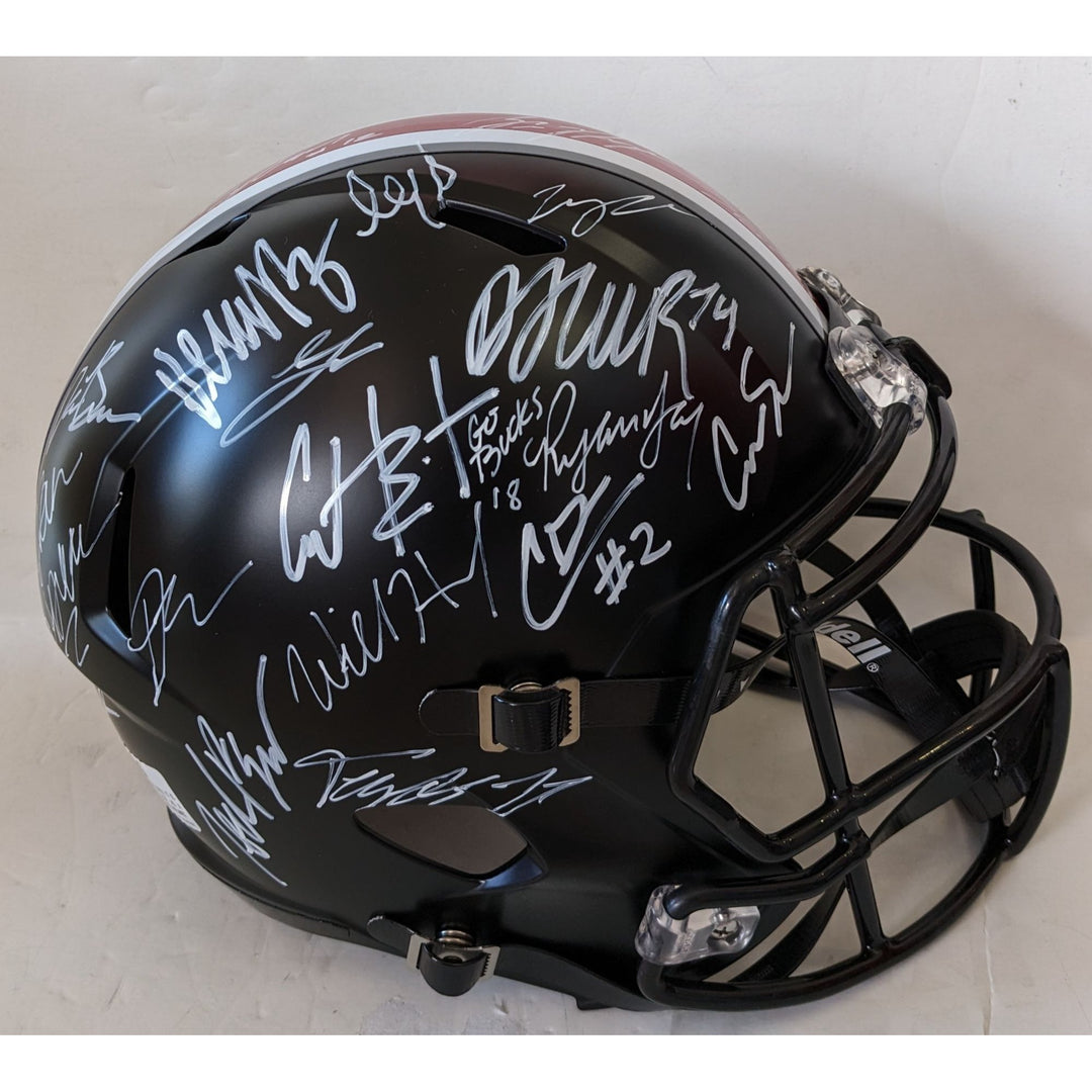 Ohio State Buckeyes 2024-25 Ryan Day, Will Howard, Jerimiah Smith, Quinshon Judkins, Emeka Egbuka, TreVeyon Henderson Riddell Speed helmet