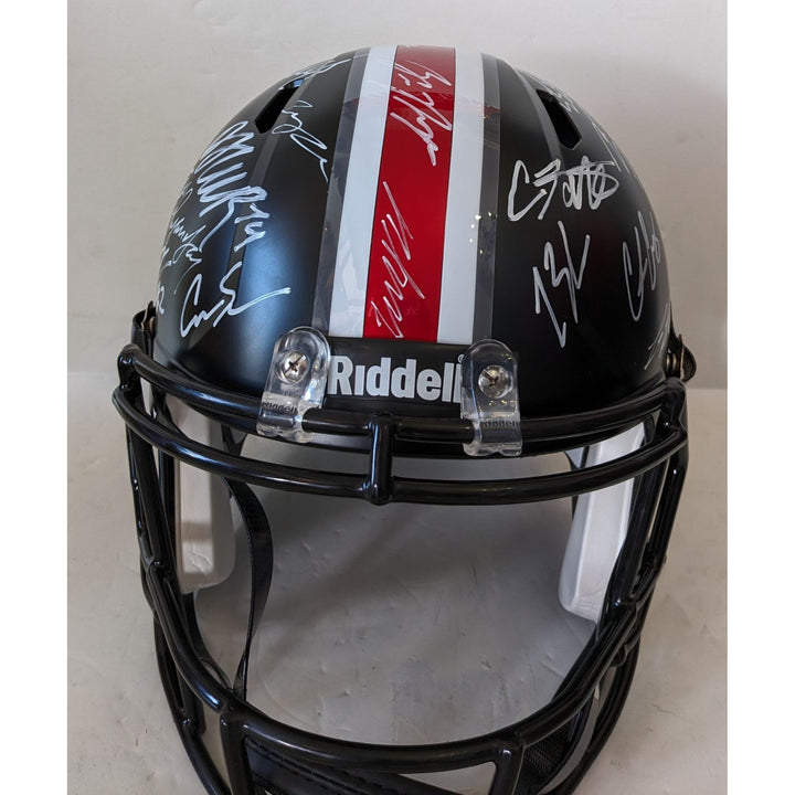 Ohio State Buckeyes 2024-25 Ryan Day, Will Howard, Jerimiah Smith, Quinshon Judkins, Emeka Egbuka, TreVeyon Henderson Riddell Speed helmet