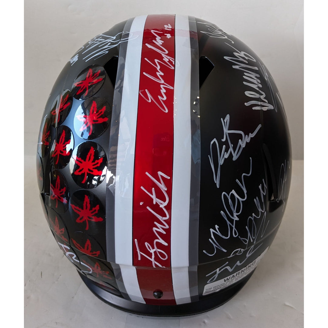 Ohio State Buckeyes 2024-25 Ryan Day, Will Howard, Jerimiah Smith, Quinshon Judkins, Emeka Egbuka, TreVeyon Henderson Riddell Speed helmet