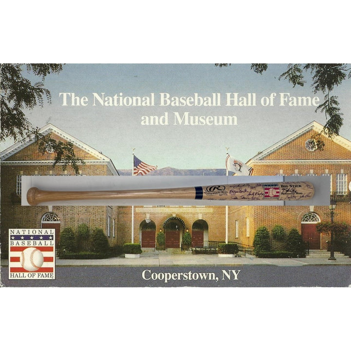 Hank Aaron Bob Gibson Sandy Koufax Derek Jeter 34 MLB HOFERS   MLB game Big Stick Adirondack baseball bat signed with proof.
