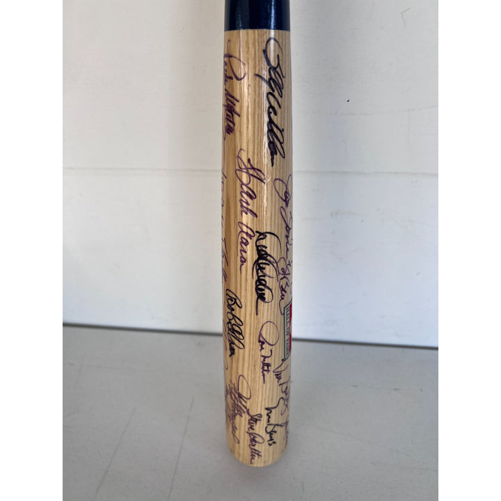 Hank Aaron Bob Gibson Sandy Koufax Derek Jeter 34 MLB HOFERS   MLB game Big Stick Adirondack baseball bat signed with proof.
