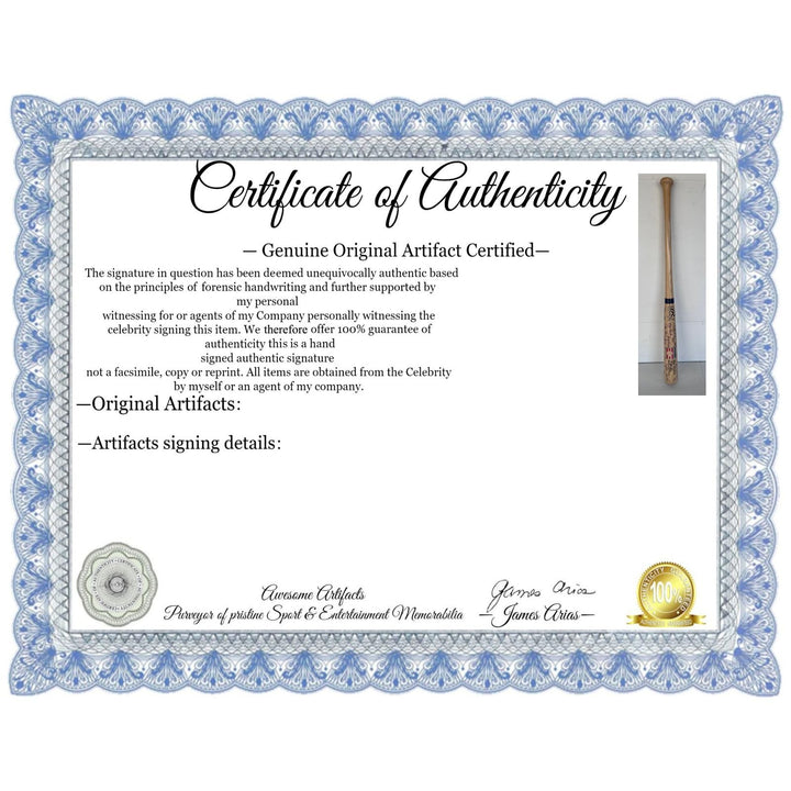 Hank Aaron Bob Gibson Sandy Koufax Derek Jeter 34 MLB HOFERS   MLB game Big Stick Adirondack baseball bat signed with proof.