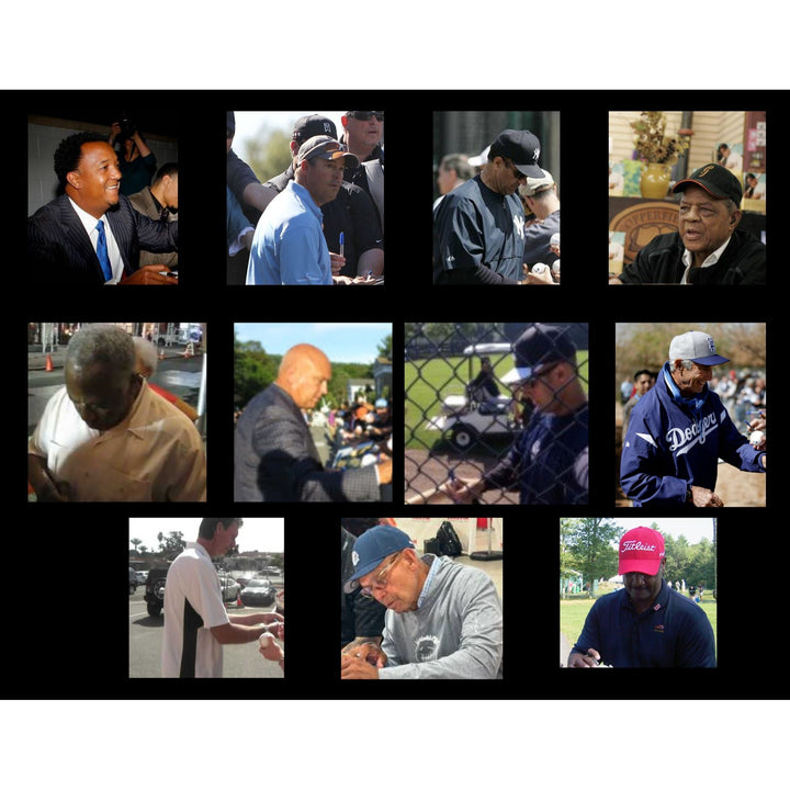 Hank Aaron Bob Gibson Sandy Koufax Derek Jeter 34 MLB HOFERS   MLB game Big Stick Adirondack baseball bat signed with proof.