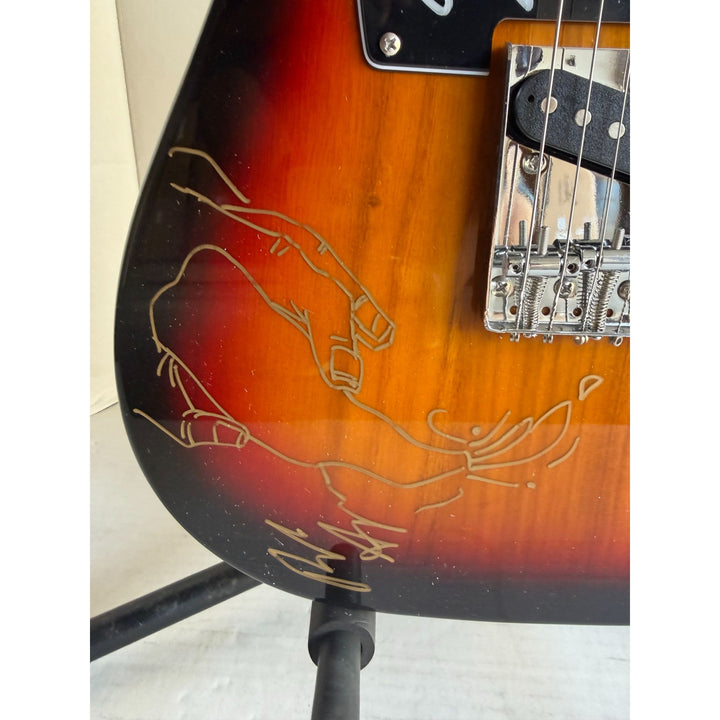 Bob Seger and The Silver Bullet Band full size Telecaster electric guitar signed with proof.