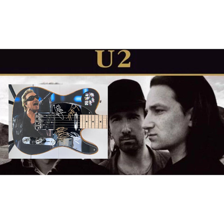 Bono The Edge Larry Mullen Adam Clayton U2 Telecaster full size electric guitar signed with proof.