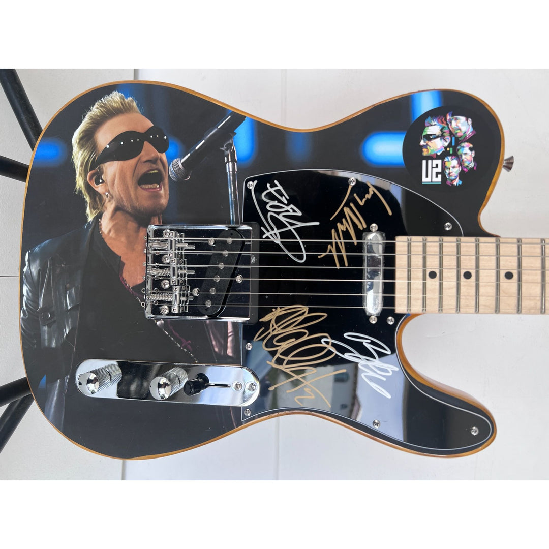 Bono The Edge Larry Mullen Adam Clayton U2 Telecaster full size electric guitar signed with proof.