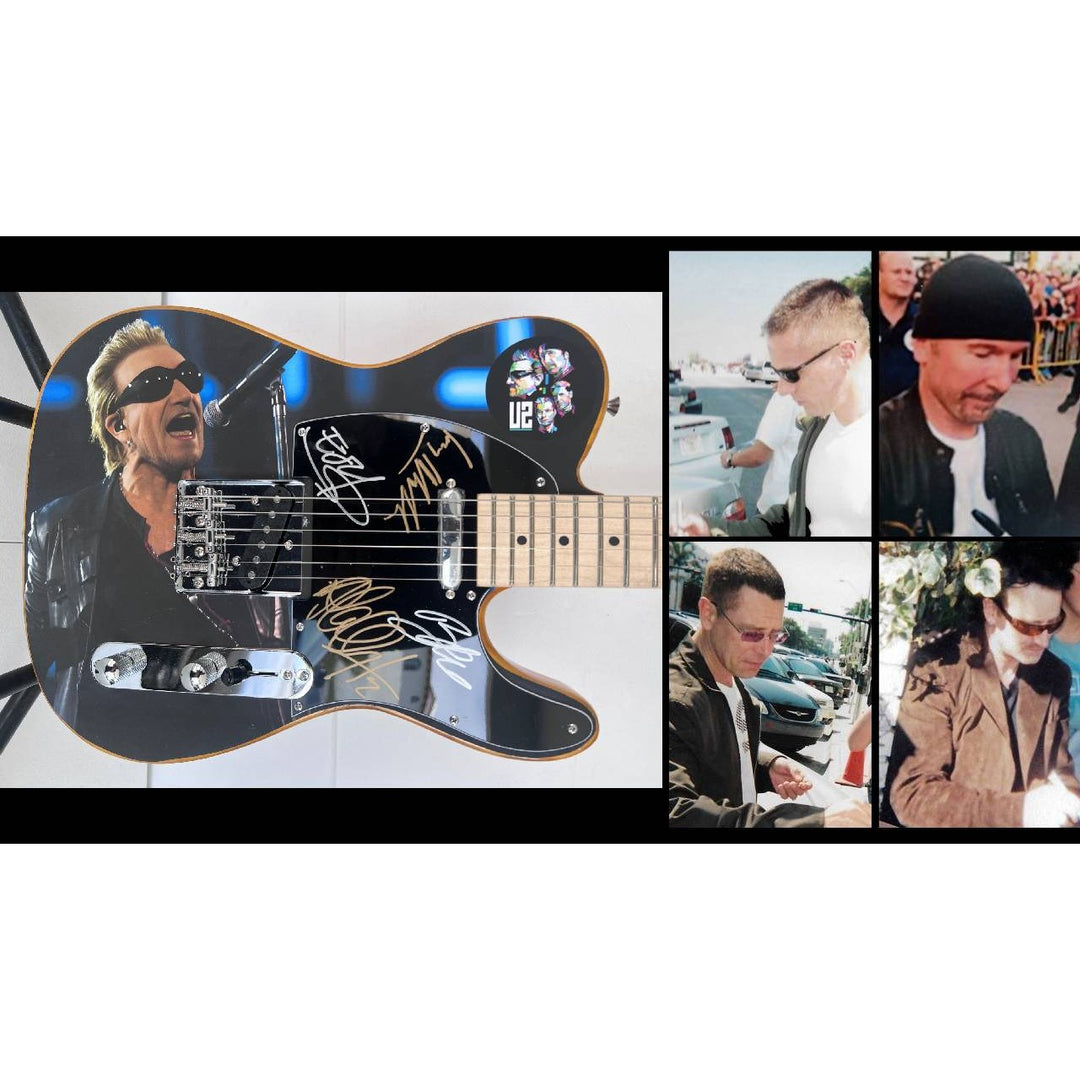 Bono The Edge Larry Mullen Adam Clayton U2 Telecaster full size electric guitar signed with proof.