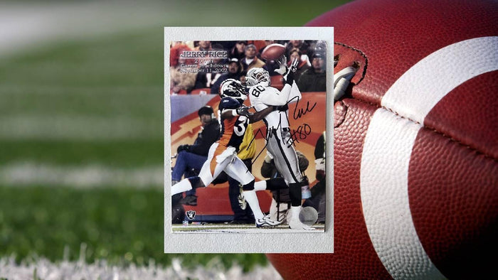 Jerry Rice 8x10 photo signed with proof