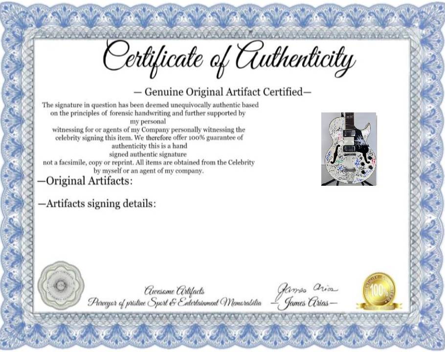 Blues an R&B legends 28 signed in all Stevie Ray Vaughan Bill Withers Stevie Wonder Eric Clapton Hollow body electric guitar signed with pro