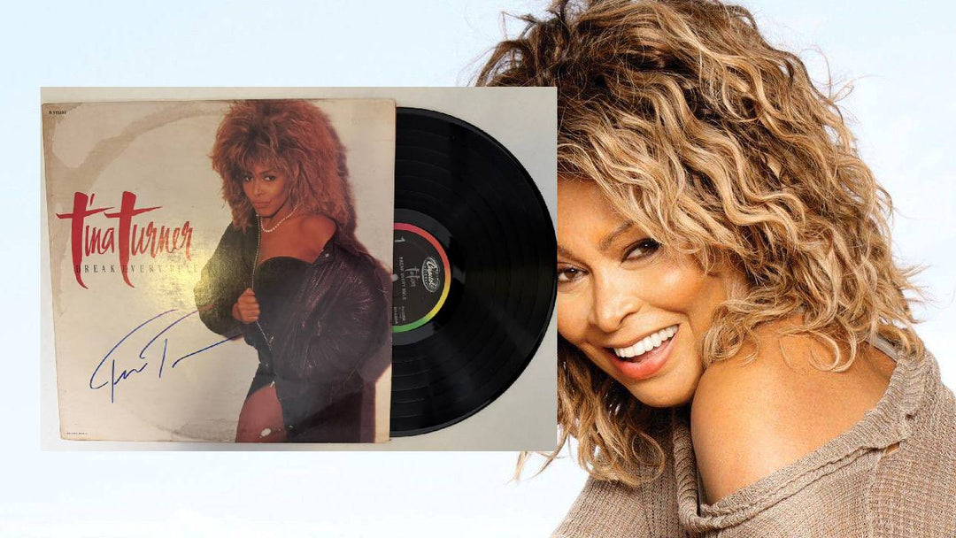 Tina Turner "Break Every Rule" original album LP signed with proof