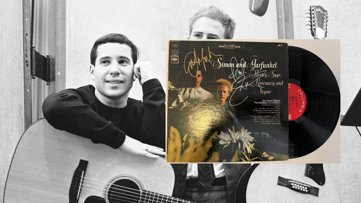 Paul Simon Art Garfunkel "Parsley Sage Rosemary and Thyme" original LP signed with proof