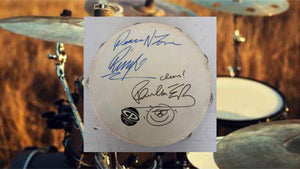 Paul McCartney and Ringo Starr of The Beatles 10-in tambourine signed with proof