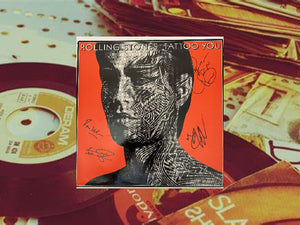 Rolling Stones 'Tattoo you' Keith Richards, Mick Jagger, Charlie Watts, Ronnie Wood LP signed with proof