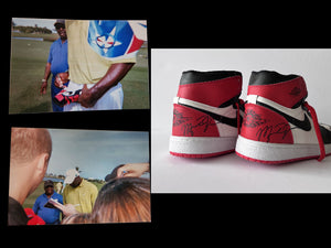 Michael Jordan Air Jordan Nike size 11 shoe signed with proof