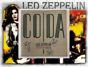 Led Zeppelin Jimmy Page Robert Plant John Paul Jones "Coda" original vinyl Lp signed with proof