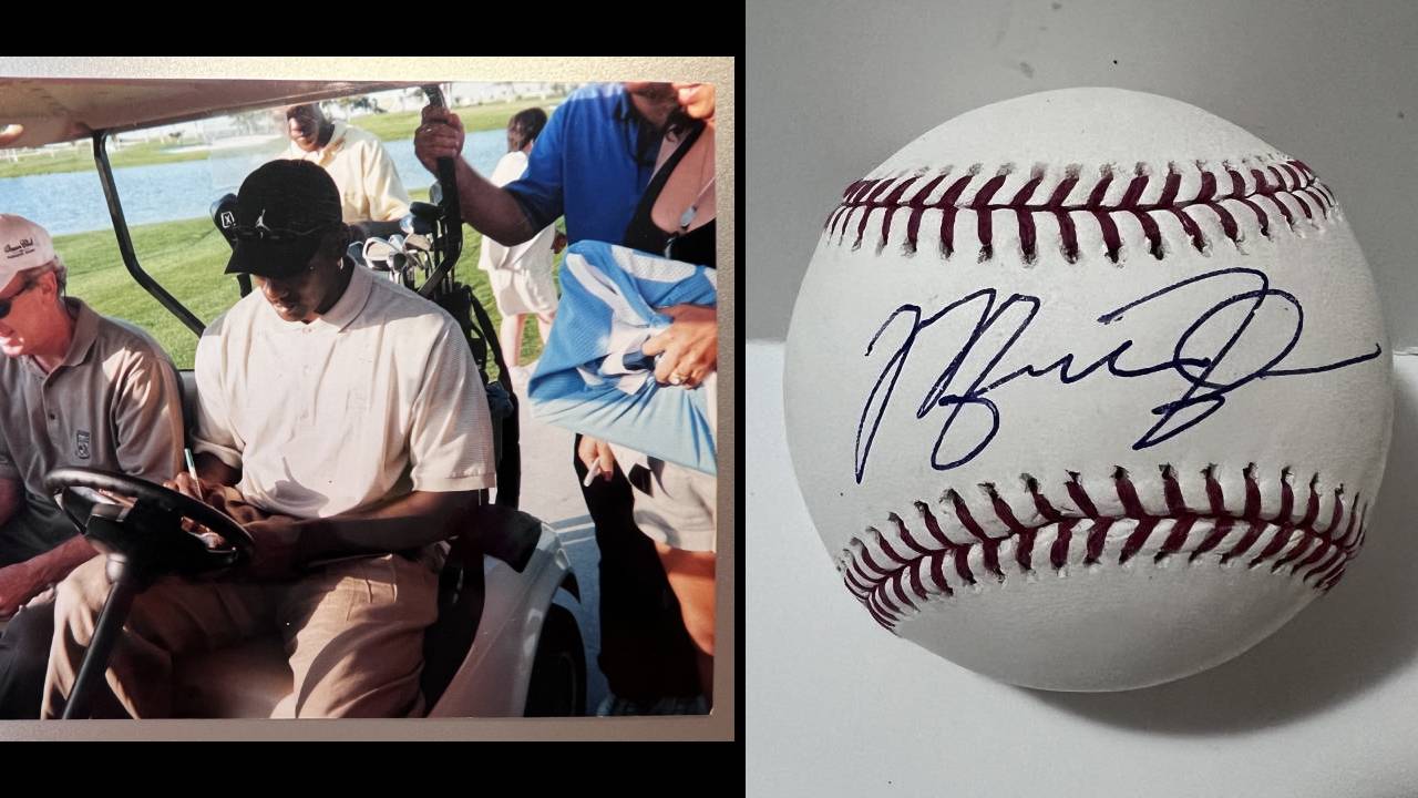 Michael Jordan official Rawlings MLB baseball signed with proof