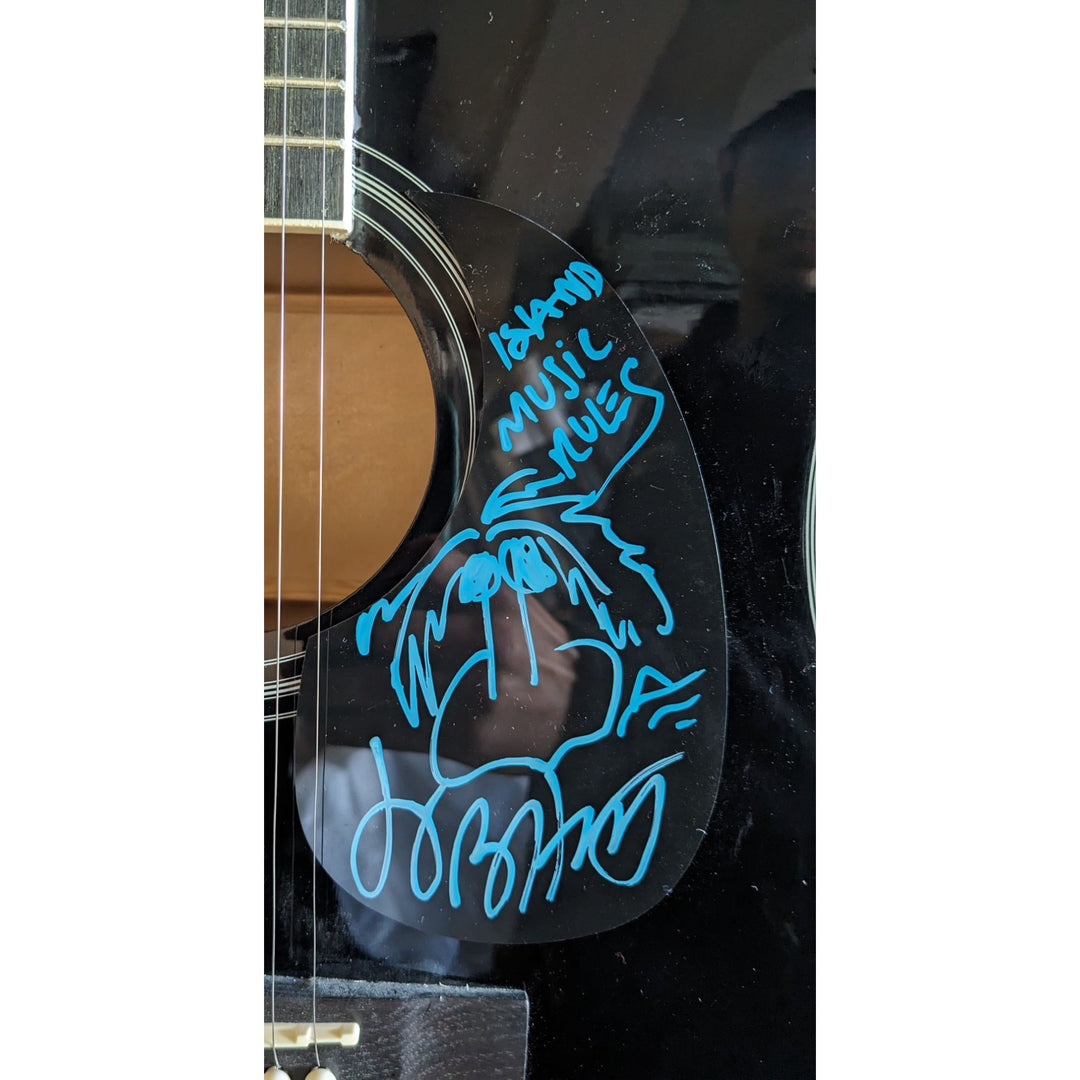 Jimmy Buffett 41' full size acoustic guitar signed with proof