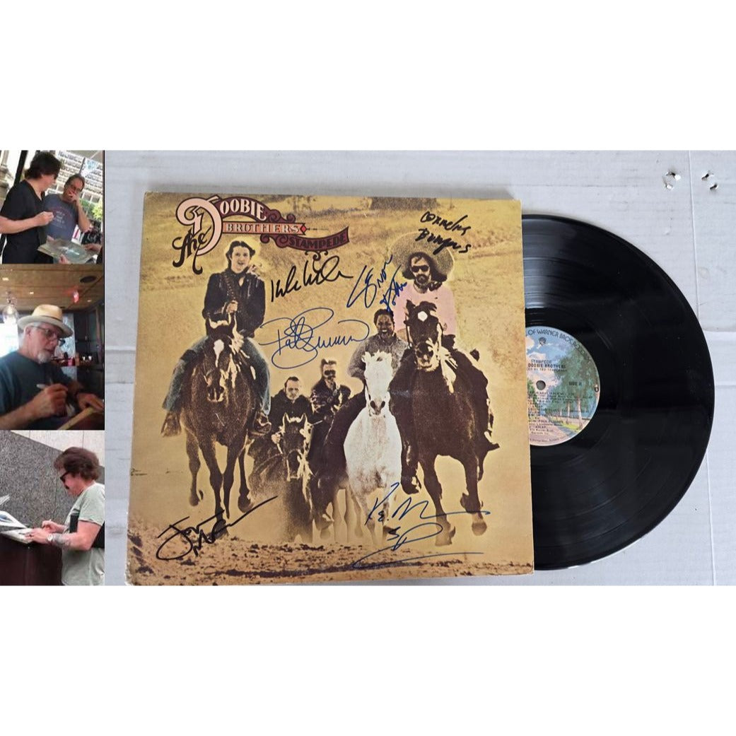 The Doobie Brothers ''Stampede'' LP signed with proof.