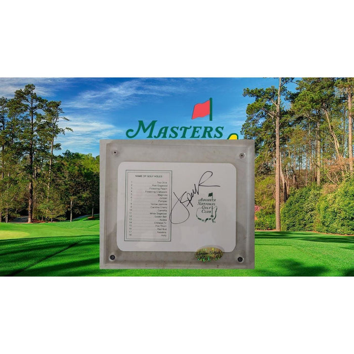 Jordan Speith Augusta National Masters Scorecard signed with proof and acrylic protective case