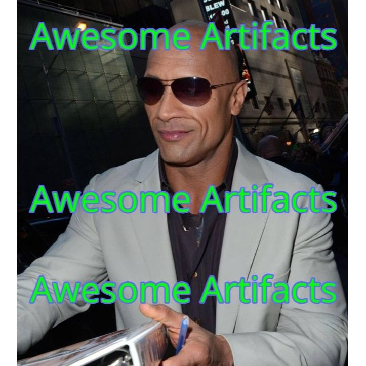 WWE Wrestling Legend "The Rock" signed 5x7 photo with proof Awesome Artifacts