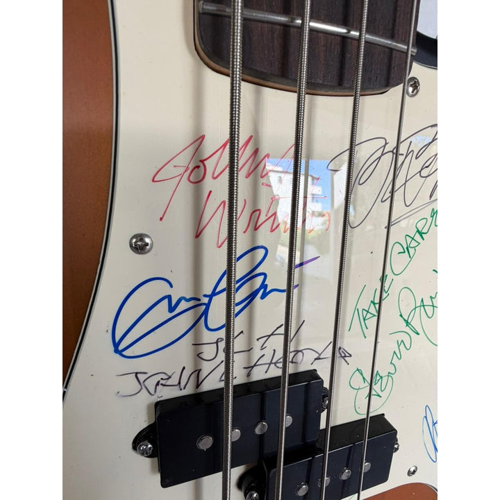 Stevie Ray Vaughan Eric Clapton BB King Johnny Winter John Lee Hooker Albert King Jeff Beck Albert Collins electric bass guitar signed