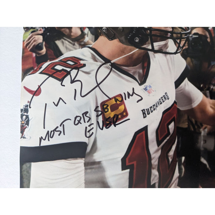 Tom Brady & Patrick Mahomes 11x14 photo signed with proof