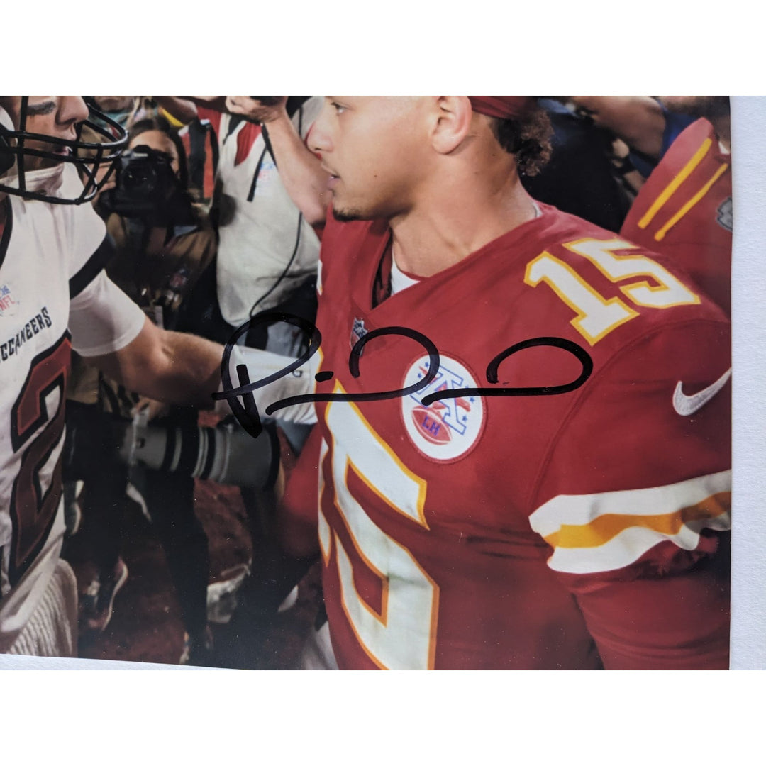 Tom Brady & Patrick Mahomes 11x14 photo signed with proof