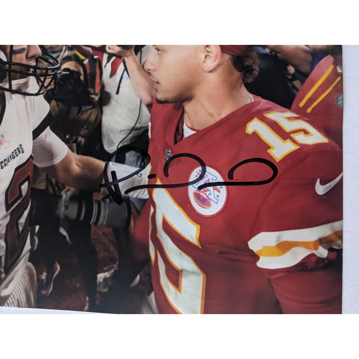 Tom Brady & Patrick Mahomes 11x14 photo signed with proof