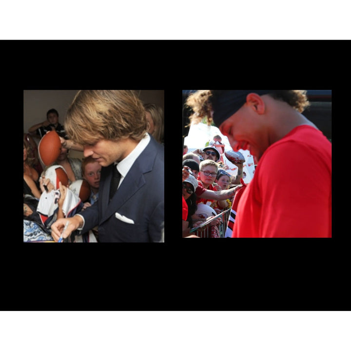 Tom Brady & Patrick Mahomes 11x14 photo signed with proof