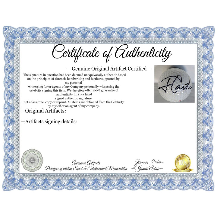 Jimmy Carter (39) vintage golf ball signed with proof and free display case