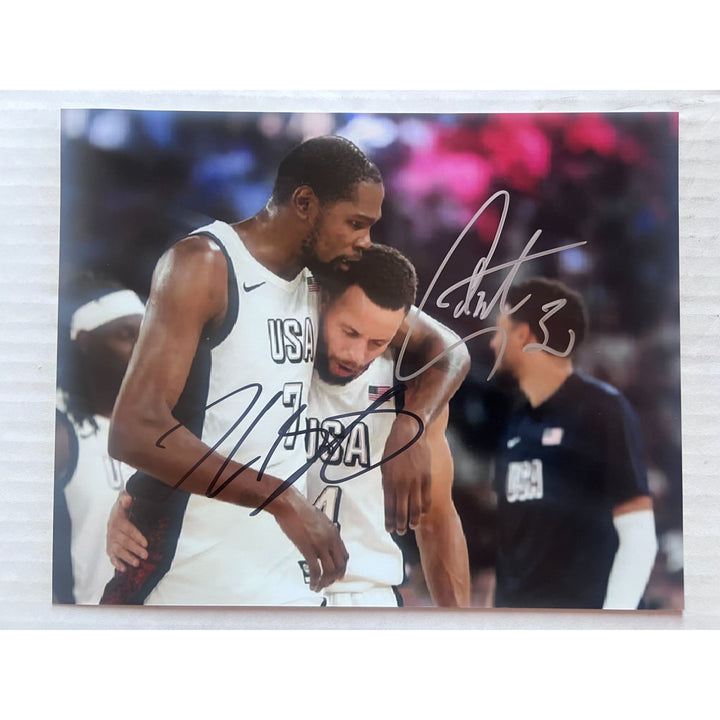  Kevin Durant and Stephen Curry Team USA 2024 8x10 photo signed with proof Awesome Artifacts
