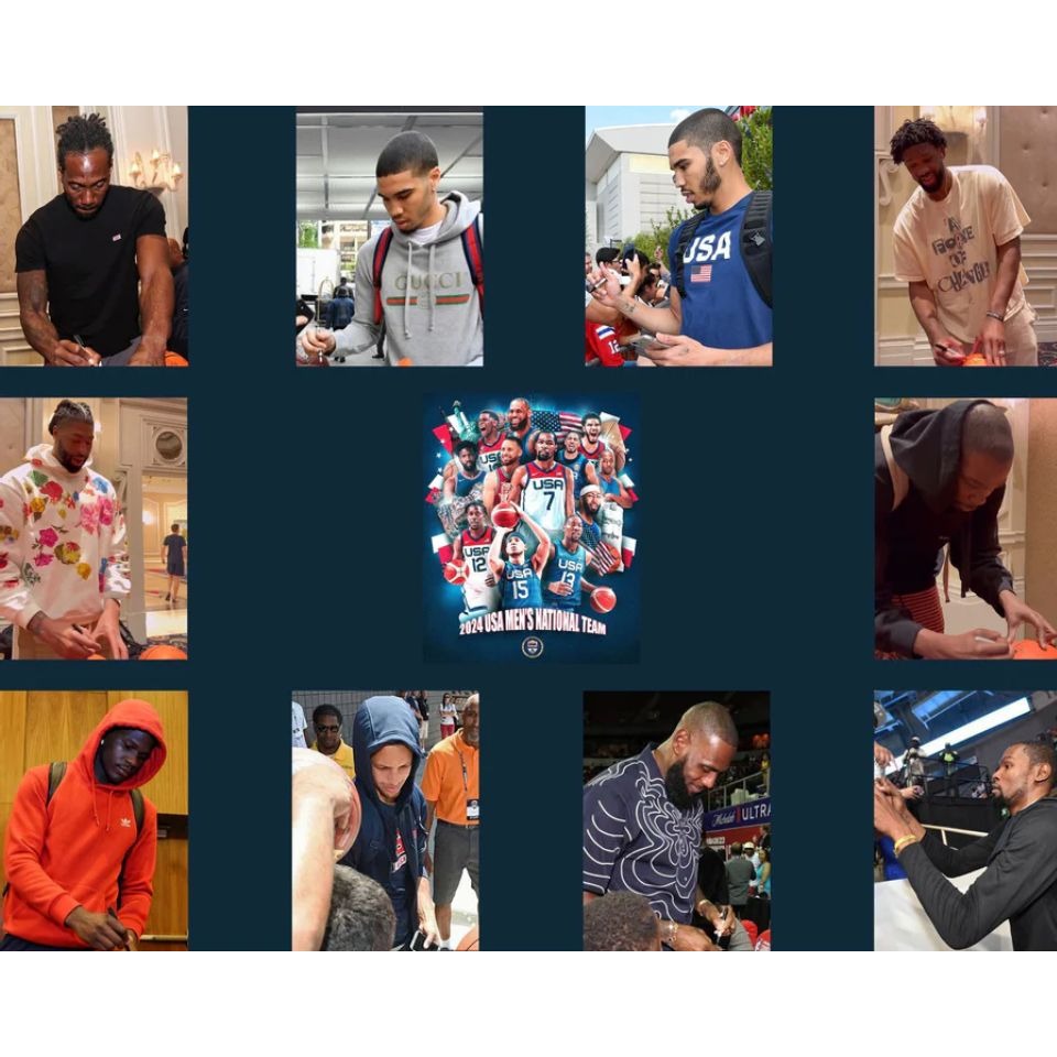  Kevin Durant and Stephen Curry Team USA 2024 8x10 photo signed with proof Awesome Artifacts