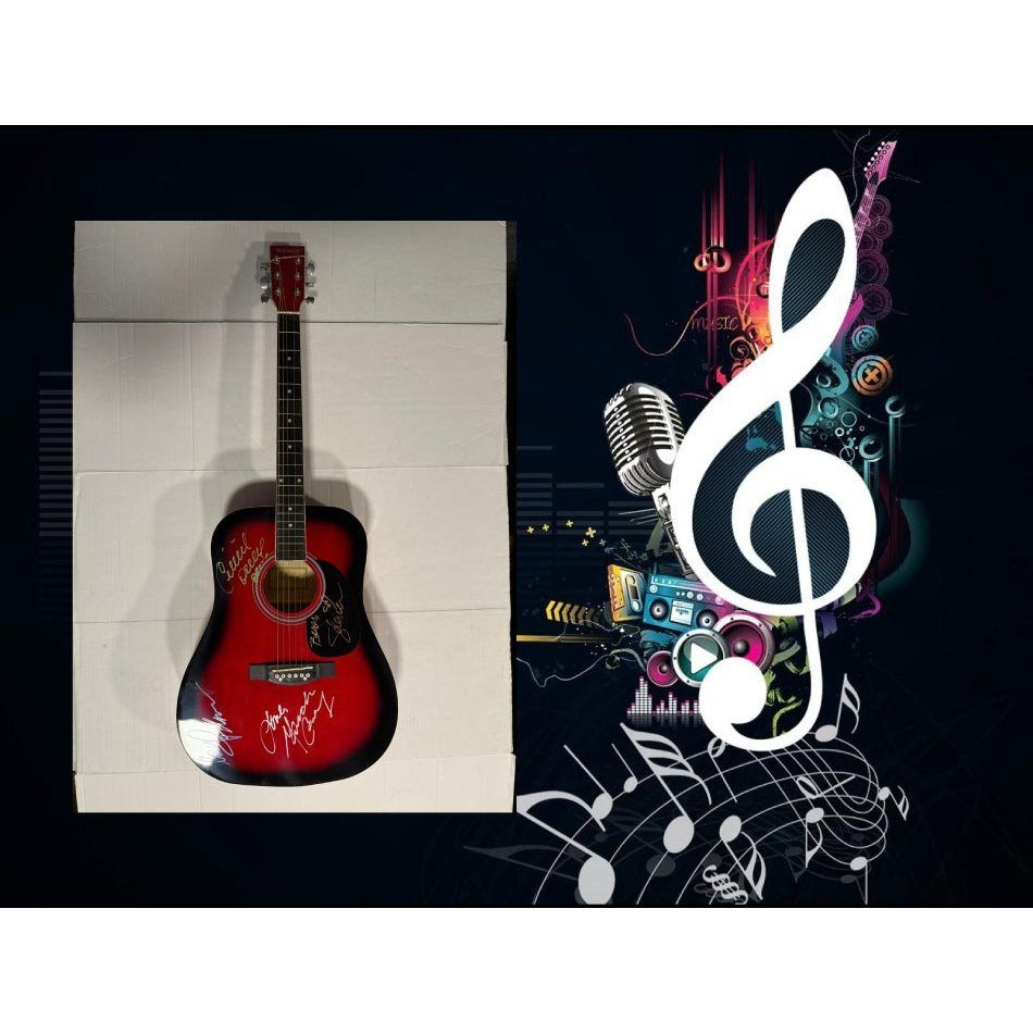 Selena Quintanilla -Perez "The Queen of Tejano Music", Madonna, Mariah Carey, Celine Dion full size acoustic guitar signed with proof 1995.