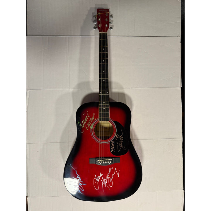 Selena Quintanilla -Perez "The Queen of Tejano Music", Madonna, Mariah Carey, Celine Dion full size acoustic guitar signed with proof 1995.