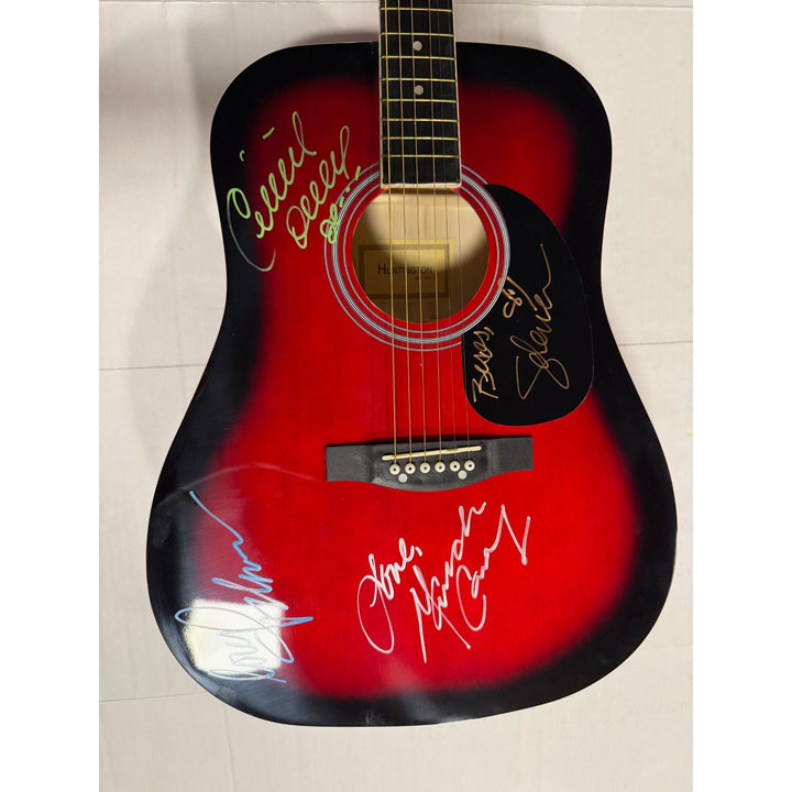 Selena Quintanilla -Perez "The Queen of Tejano Music", Madonna, Mariah Carey, Celine Dion full size acoustic guitar signed with proof 1995.