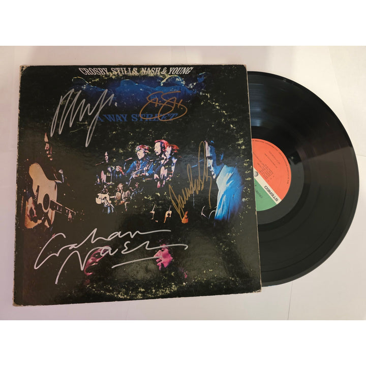 CSNY "4 Way Street" LP signed with proof.