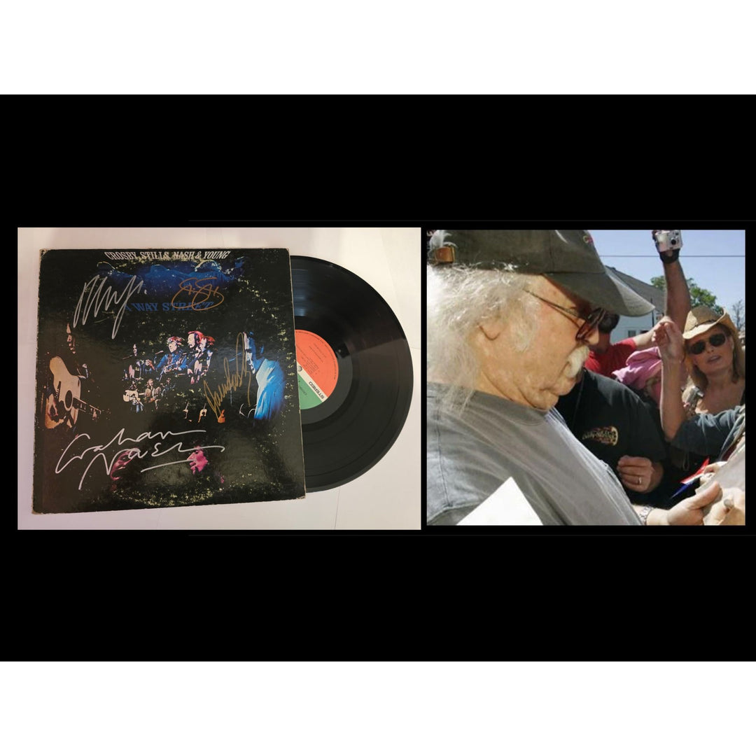CSNY "4 Way Street" LP signed with proof.