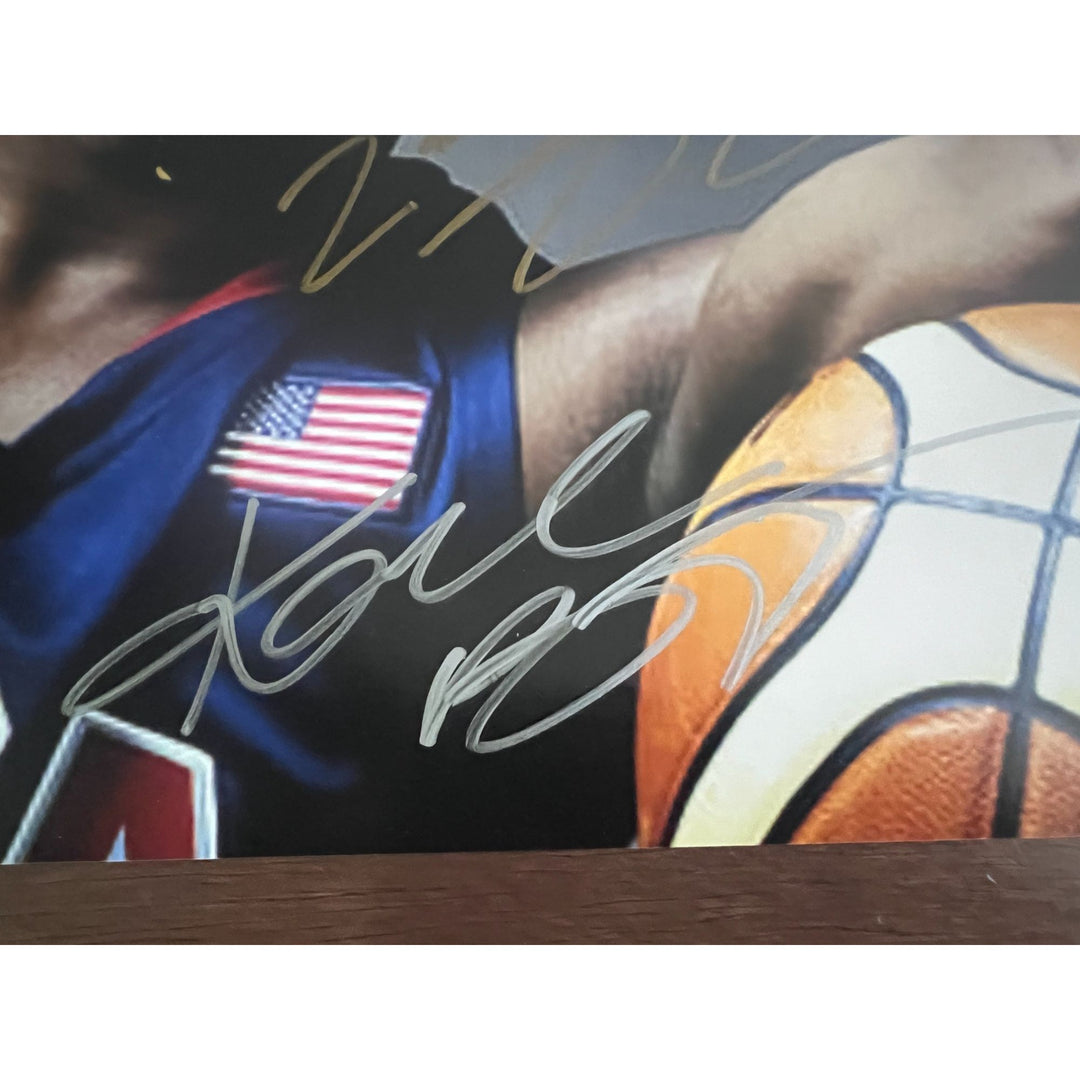 Kobe Bryant and LeBron James 11x14 photo Team USA signed with proof.