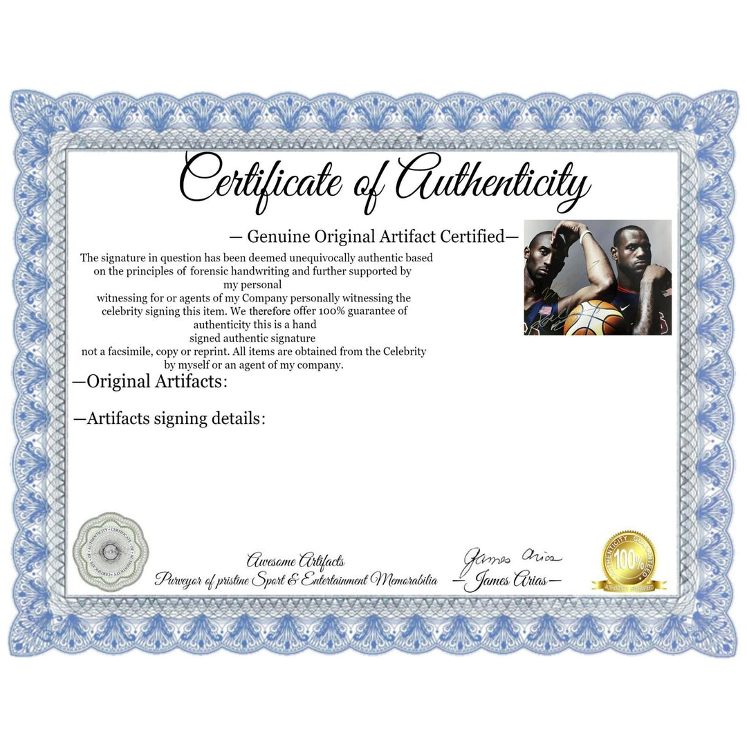 Kobe Bryant and LeBron James 11x14 photo Team USA signed with proof.