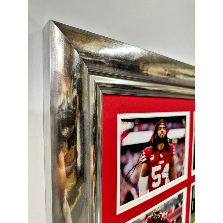 Christian McCaffrey Deebo Samuel Brock Purdy San Francisco 49ers 5x7 photos in museum quality frame 22x28 signed with proof