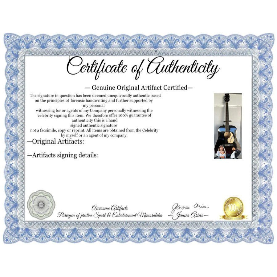 Taylor Swift and Travis Kelce full size acoustic guitar signed with proof